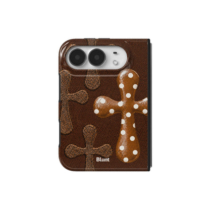 brown-polka-cross-iphone-case iPhone 18 Duo case, view 2
