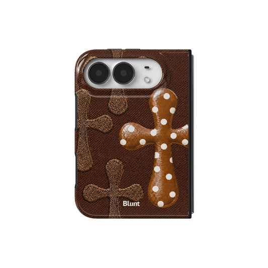 brown-polka-cross-iphone-case iPhone 18 Duo case, view 2