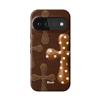 Brown Polka Cross Pixel Case - Blunt Cases