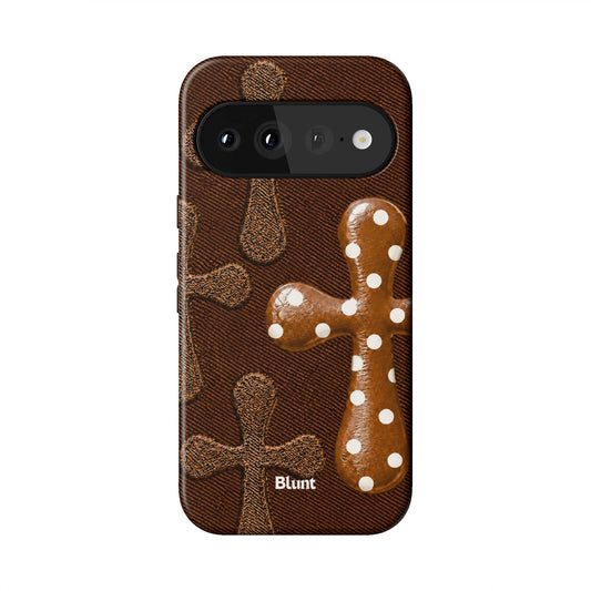Brown Polka Cross Pixel Case - Blunt Cases