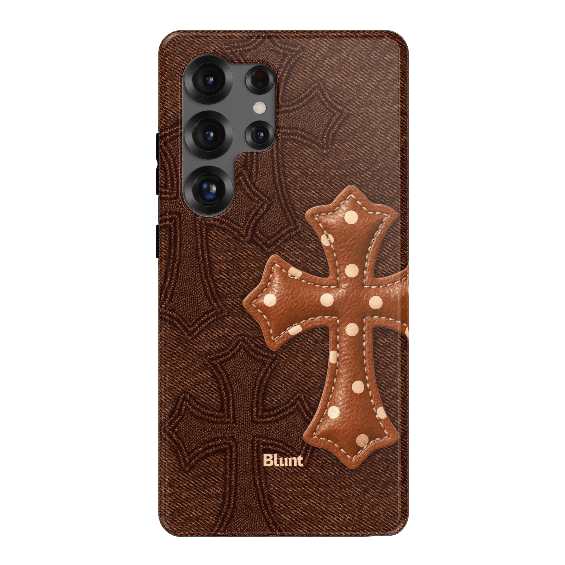 Brown Polka Cross Samsung Case - Blunt Cases