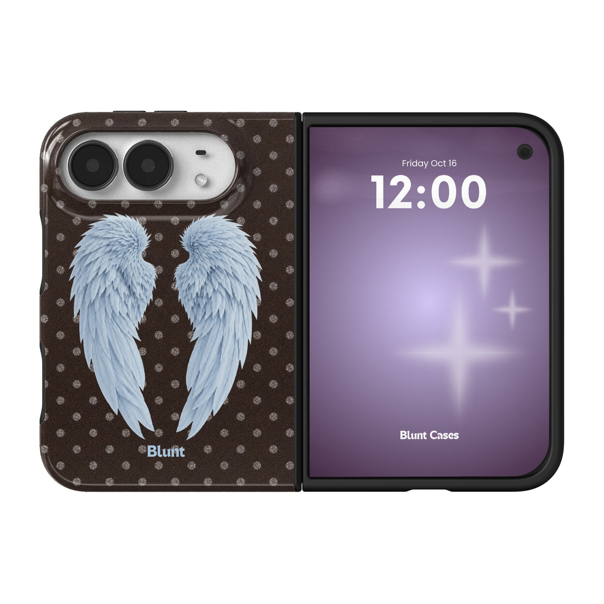 brown-polka-wing-iphone-case iPhone 18 Duo case, view 1