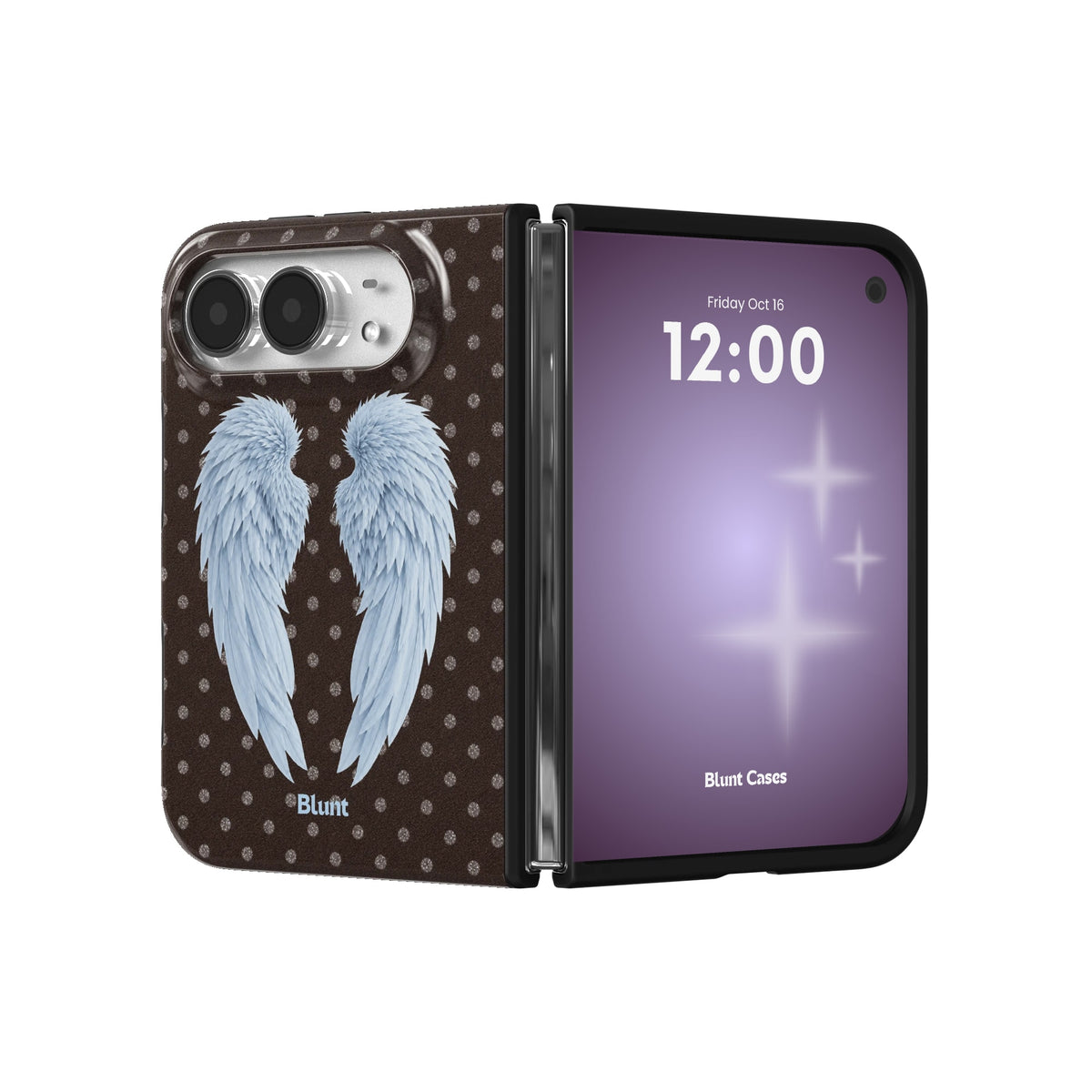 brown-polka-wing-iphone-case iPhone 18 Duo case, view 3
