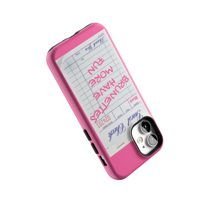 Brunettes Have More Fun iPhone Case gallery - Iphone_12_Mini_Air_Plus_5