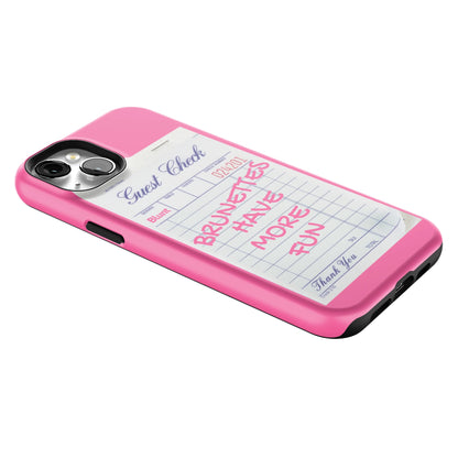 Brunettes Have More Fun iPhone Case gallery - Iphone_15_Mini_Air_Plus_2