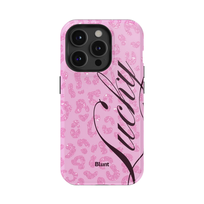 Pink Cheetah Lucky iPhone Case