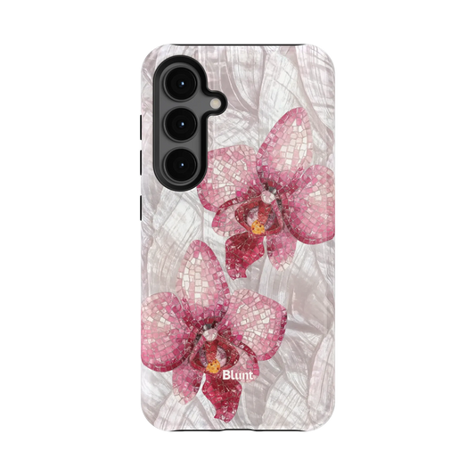 Pink Mosaic Orchids Samsung Case