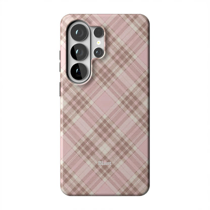 Blush Plaid Samsung Case