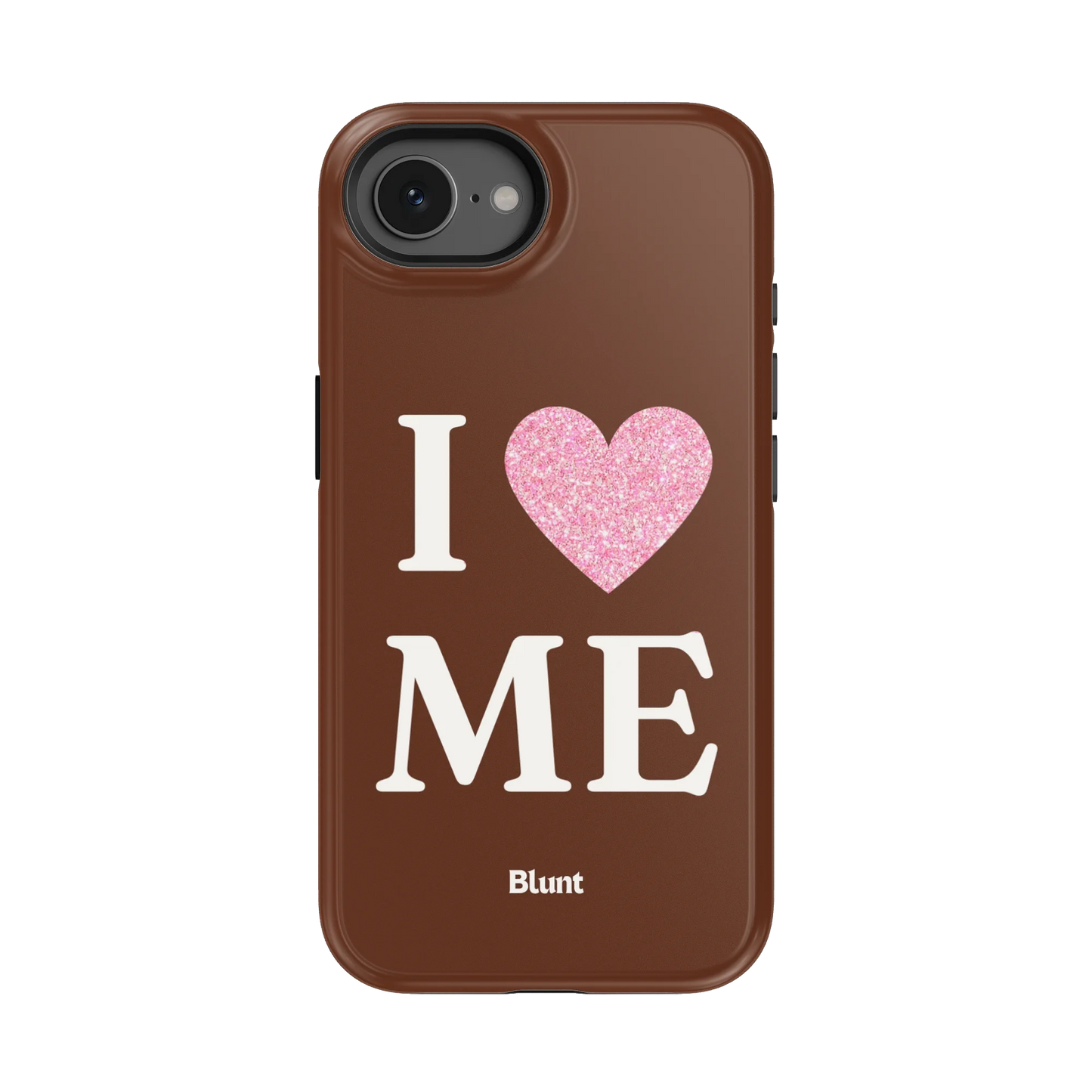Brown I Love Me iPhone Case