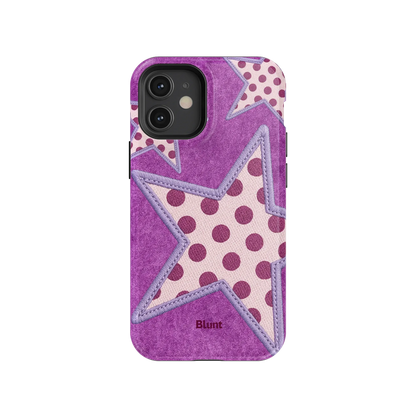 Lilac Crush Polka Star iPhone Case