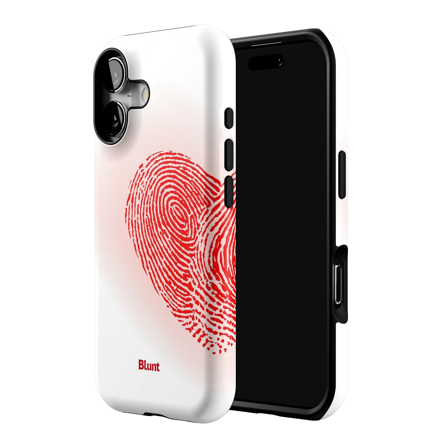 Heart Print White iPhone Case