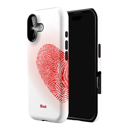 Heart Print White iPhone Case