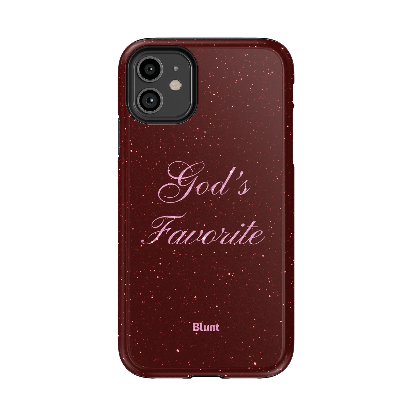 Gods Favorite Burgundy iPhone Case