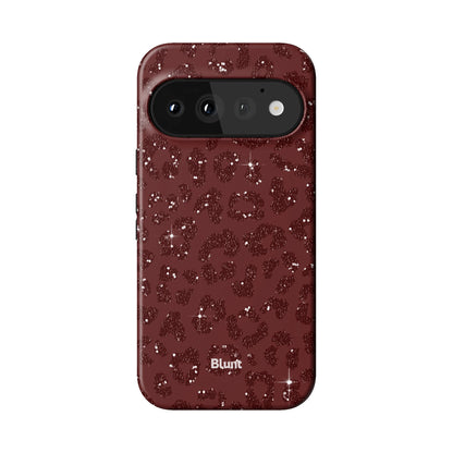 Burgundy Cheetah Print Pixel Case - Blunt Cases