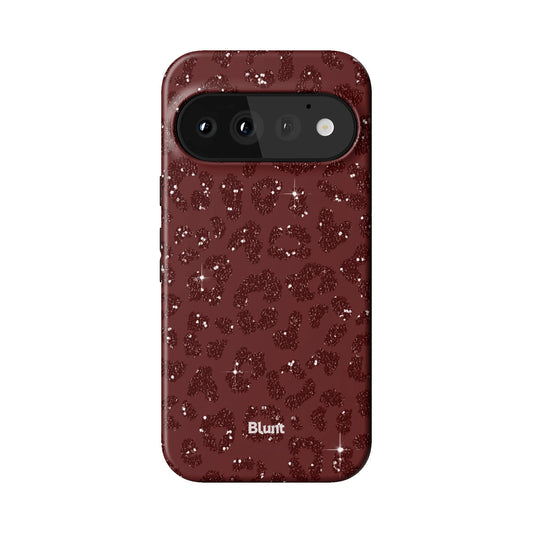 Burgundy Cheetah Print Pixel Case - Blunt Cases