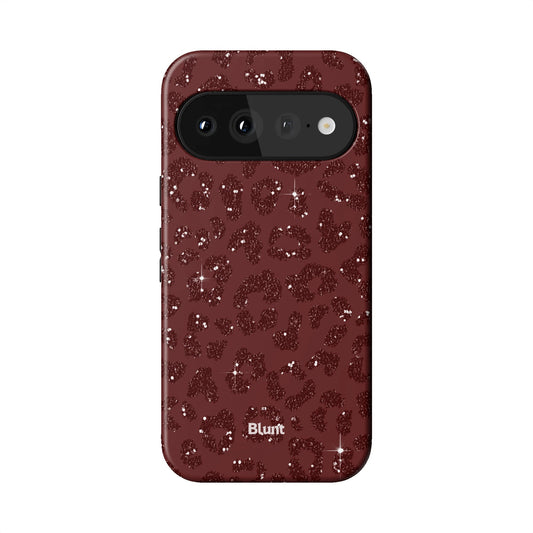 Burgundy Cheetah Print Pixel Case - Blunt Cases