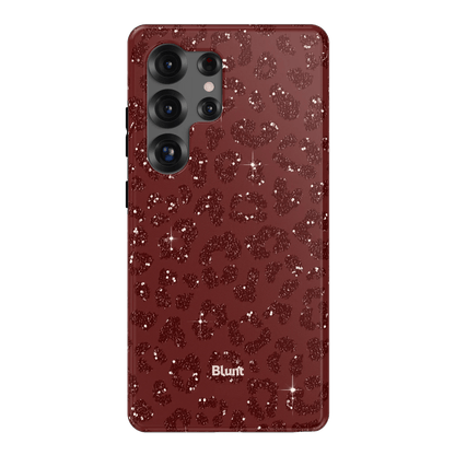 Burgundy Cheetah Print Samsung Case - Blunt Cases