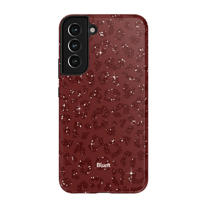 Burgundy Cheetah Print Samsung Case - Blunt Cases