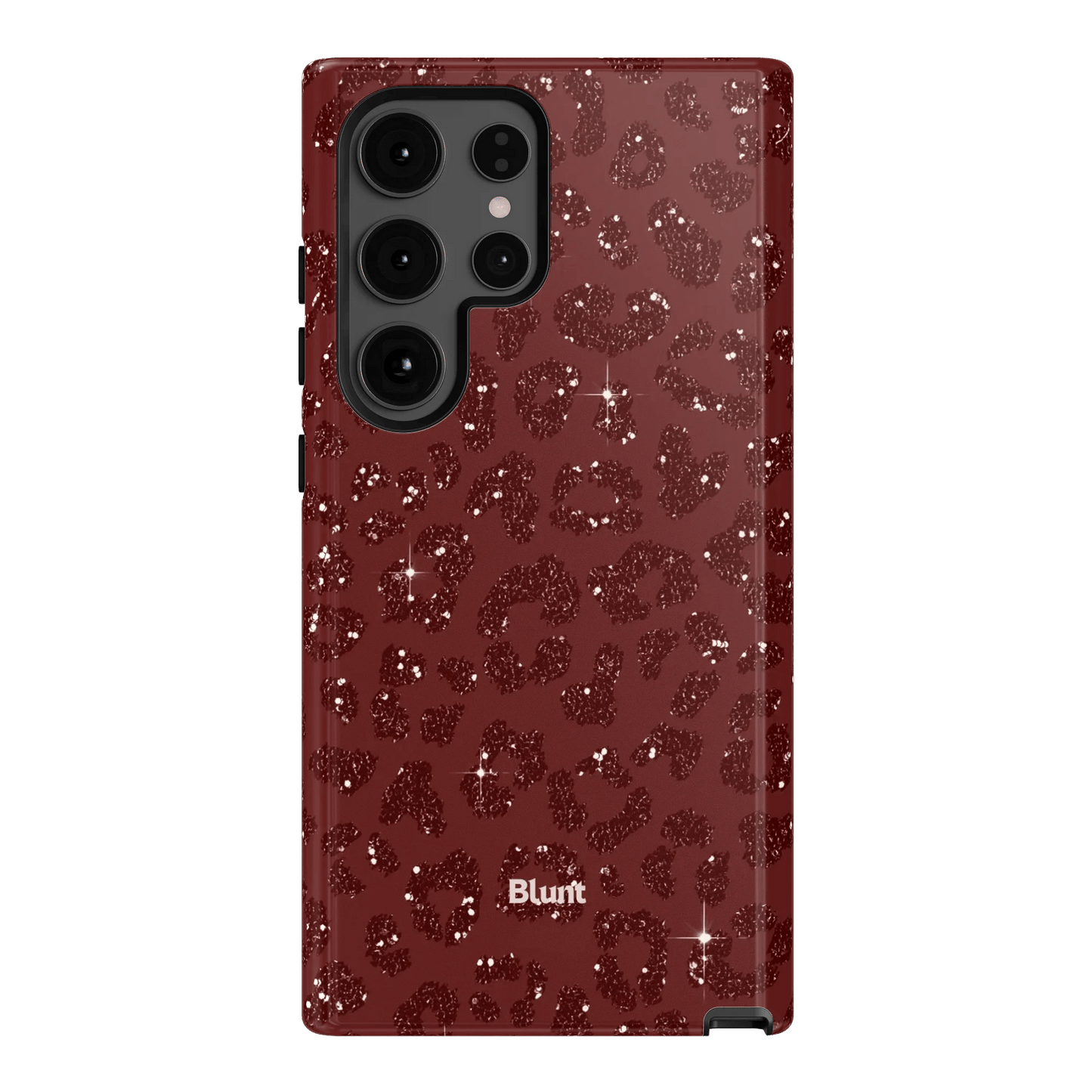 Burgundy Cheetah Print Samsung Case - Blunt Cases
