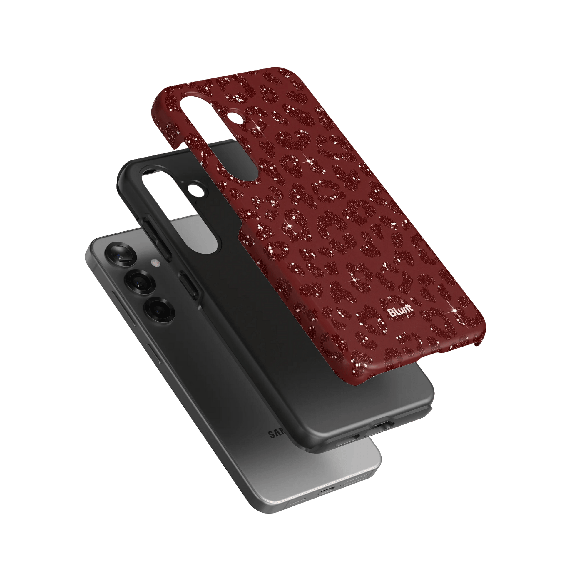 Burgundy Cheetah Print Samsung Case - Blunt Cases