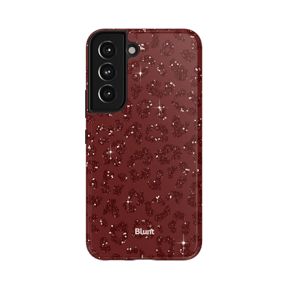Burgundy Cheetah Print Samsung Case - Blunt Cases