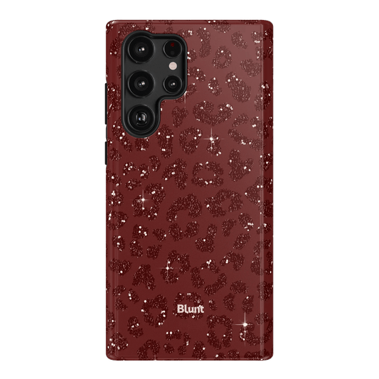 Burgundy Cheetah Print Samsung Case - Blunt Cases