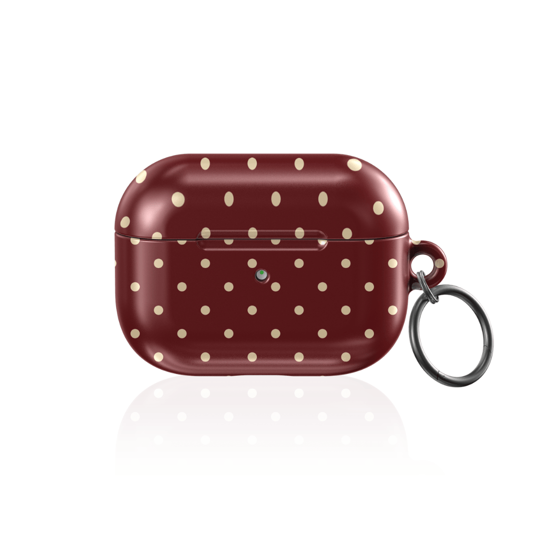 Burgundy Dot AirPod Case - Blunt Cases
