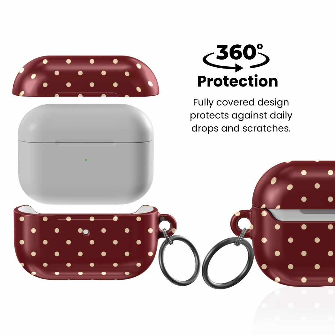 Burgundy Dot AirPod Case - Blunt Cases