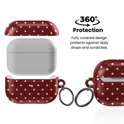Burgundy Dot AirPod Case - Blunt Cases