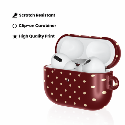 Burgundy Dot AirPod Case - Blunt Cases