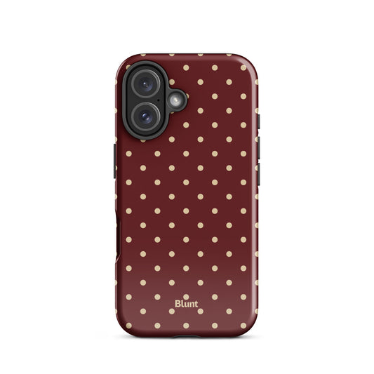 Burgundy Dot iPhone Case - Blunt Cases
