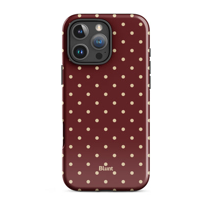 Burgundy Dot iPhone Case - Blunt Cases