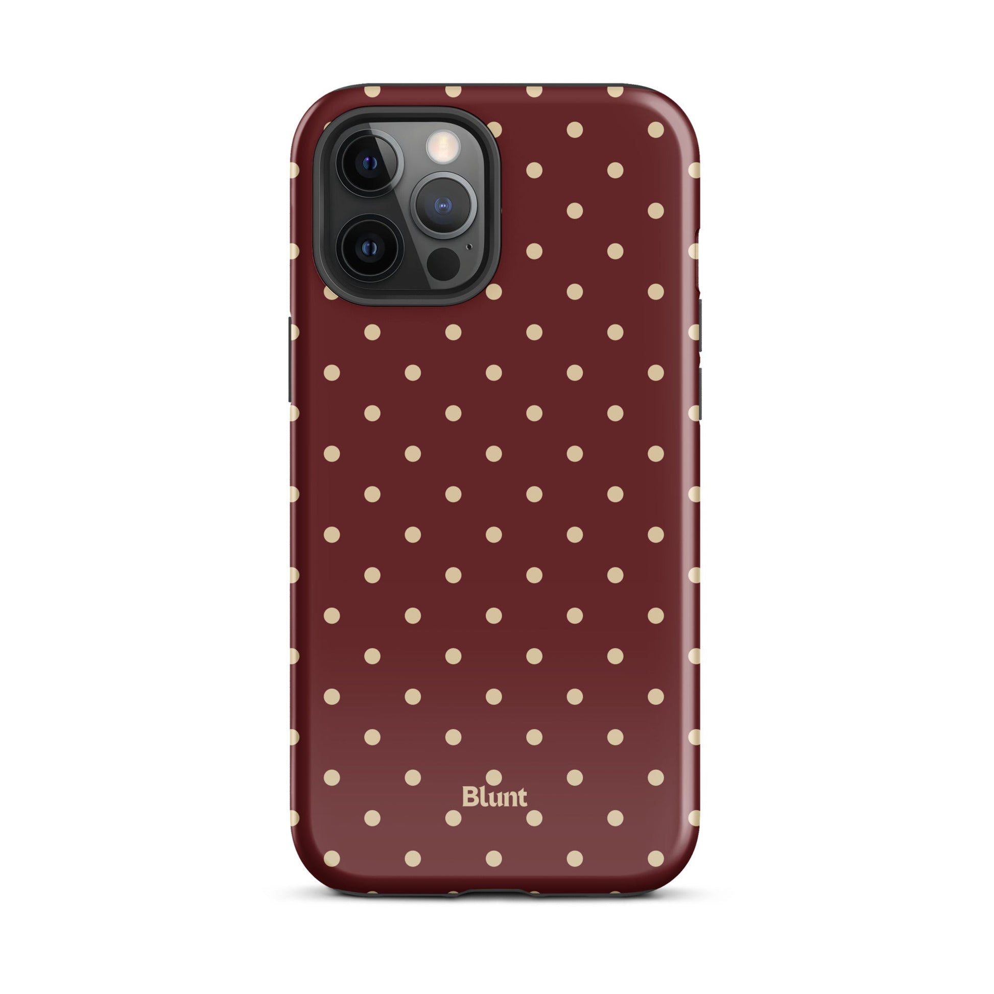 Burgundy Dot iPhone Case - Blunt Cases