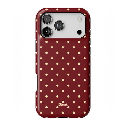 Burgundy Dot iPhone Case - Blunt Cases