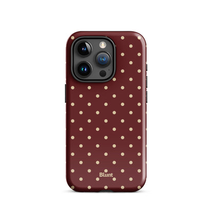 Burgundy Dot iPhone Case - Blunt Cases