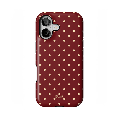 Burgundy Dot iPhone Case - Blunt Cases