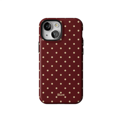 Burgundy Dot iPhone Case gallery - Iphone_13_Mini_Air_Plus_1