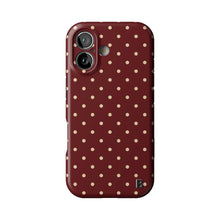 Burgundy Dot Statement iPhone Case
