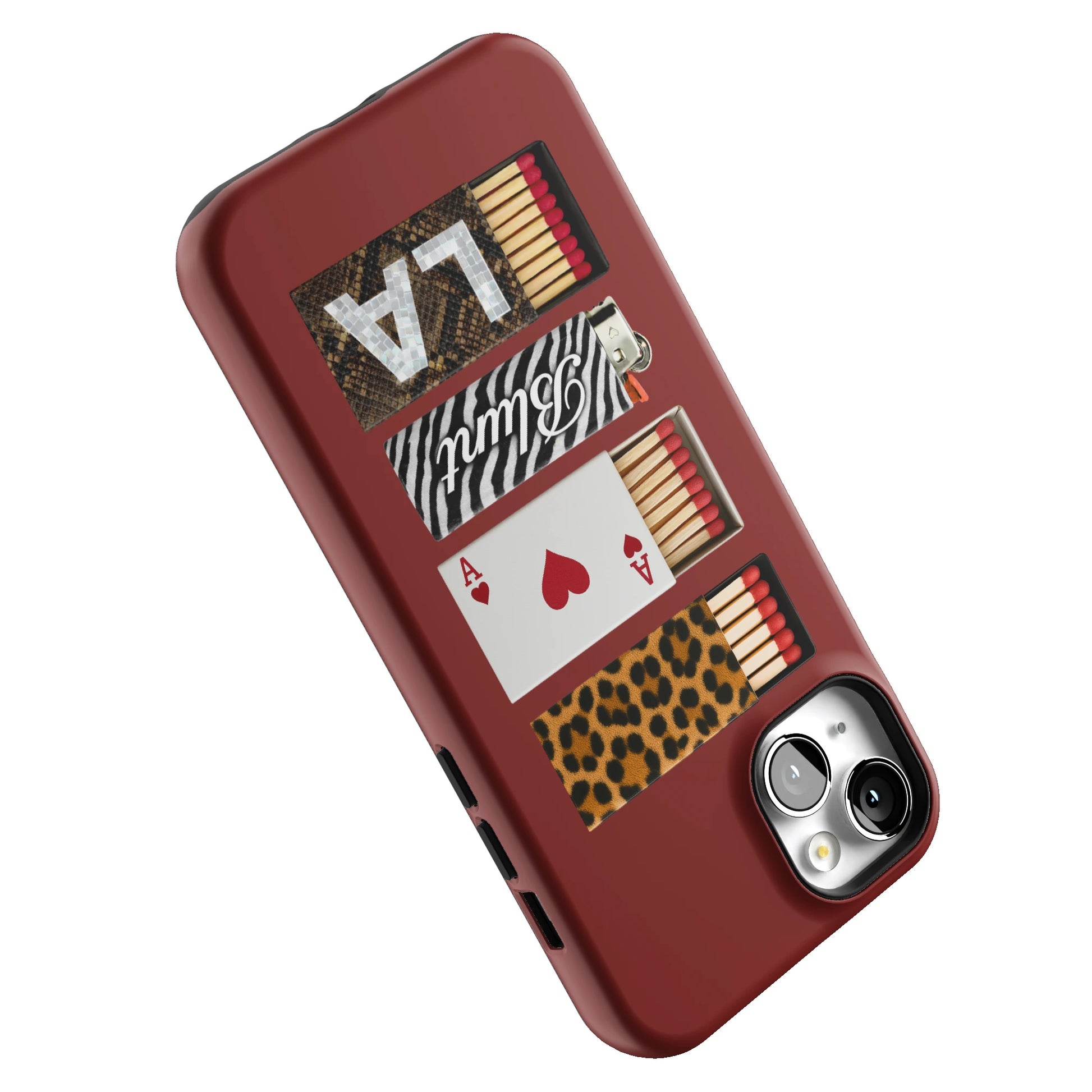 Burgundy Match iPhone Case gallery - Iphone_14_Mini_Air_Plus_5