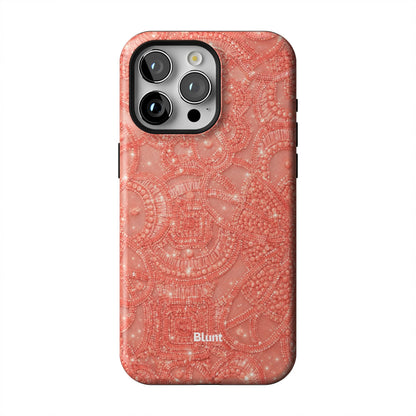 Coral-Glam-iphone-case-iPhone 15 Pro Max-1