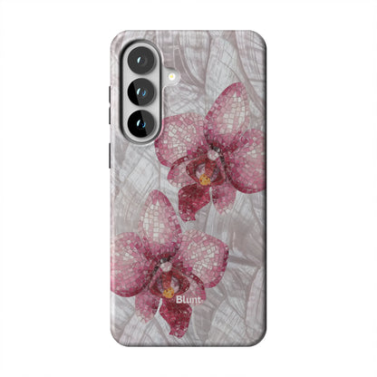 Pink-Mosaic-Orchids-samsung-case-Galaxy S26 Plus-1