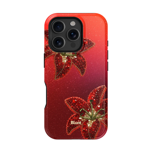 Scarlet Petals iPhone Case
