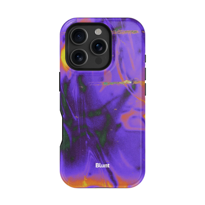 Violet Static iPhone Case