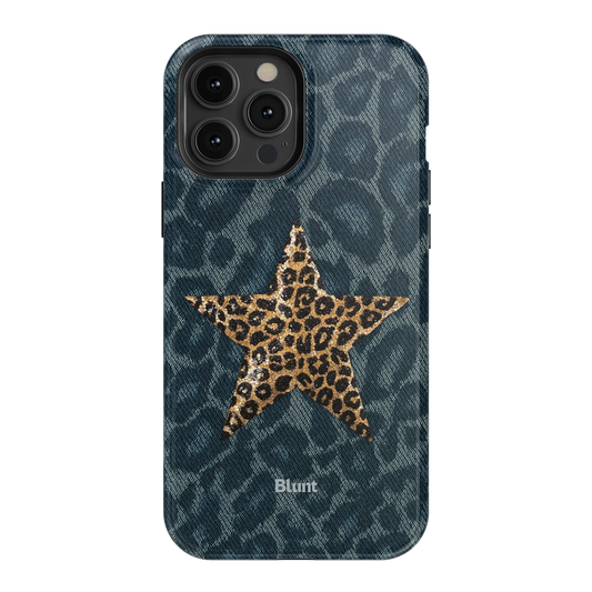 Denim Cheetah iPhone Case