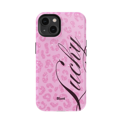 Pink Cheetah Lucky iPhone Case