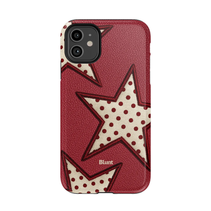 Cherry Polka Star iPhone Case