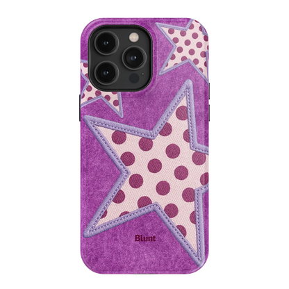 Lilac Crush Polka Star iPhone Case