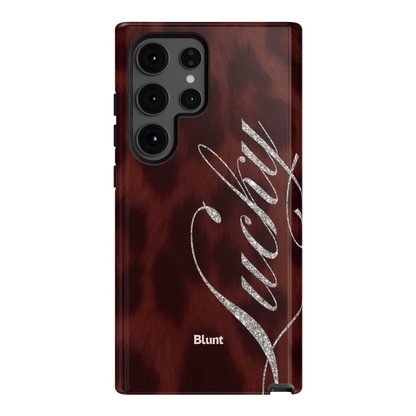 Brown Cheetah Lucky Samsung Case