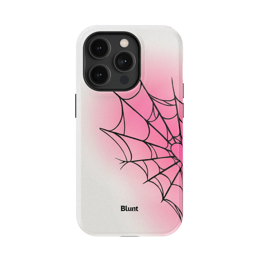 White Pink Web iPhone Case