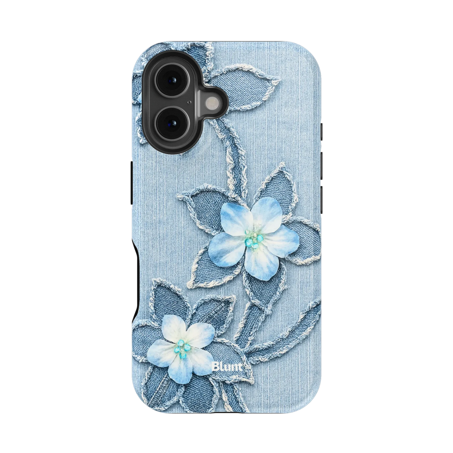 Denim Blue Bloom iPhone Case